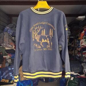 Vtg 00s St Louis Grand Moose Lodge Convention STL Sweatshirt Size Large